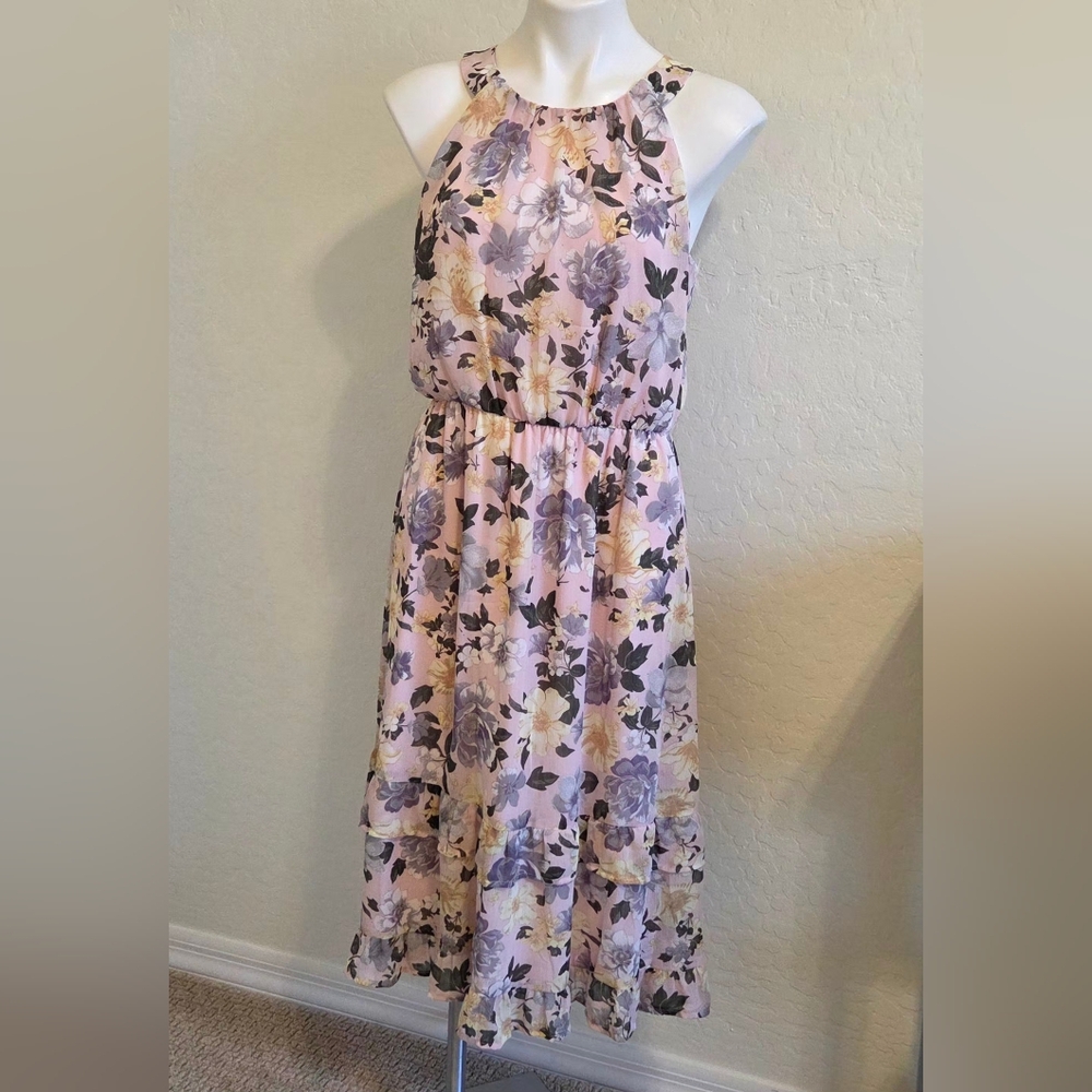 Xhilaration Floral Kids Dress in Pink and Purple